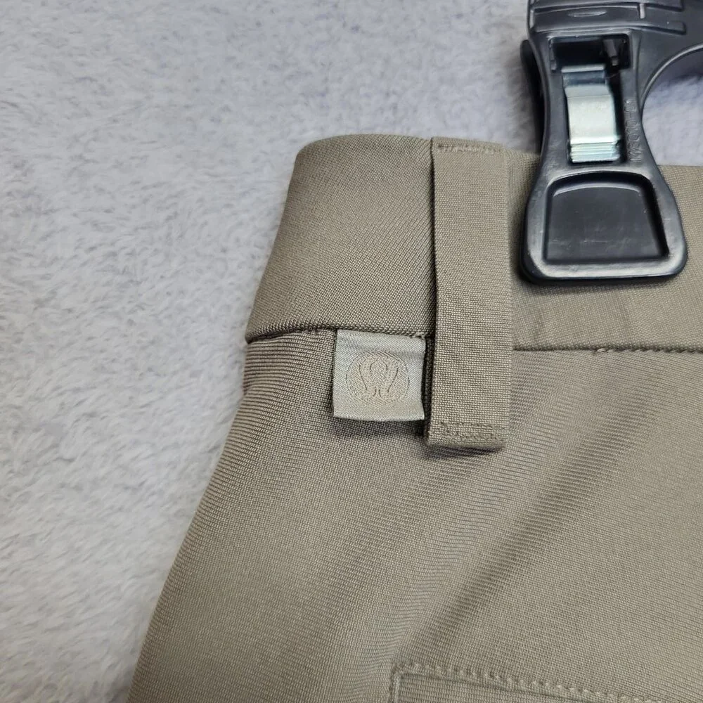 Lululemon Pants Mens 32x26 Brown ABC Classic Fit Warpstream Cut Off Distressed